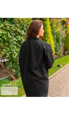 Сукня-сорочка жіноча з принтом R-40753 чорний